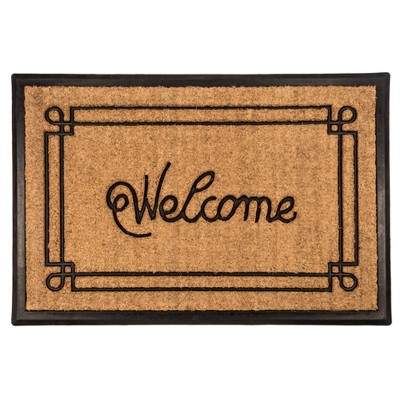 Flash Furniture Harbold 18 X 30 Indoor/outdoor Coir Doormat With Welcome  Message And Non-slip Backing : Target