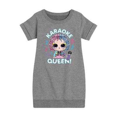Girls' - LOL Surprise! - Karaoke Queen Graphic Short Sleeve Fleece Dress