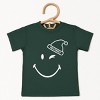 SmileyWorld Santa Hat Outline - Youth Short Sleeve Graphic T-Shirt and Toddler Short Sleeve Graphic T-Shirt - 2 of 3