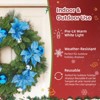 24" Christmas Wreath with Pine Cones , Front Door Christmas Wreath, Winter Christmas Decoration for Window Door Indoor Outdoor - 3 of 4