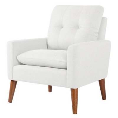 LACOO Upholstered Accent Chair  Wood Legs