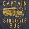 Mens Captain Of The Struggle Bus T Shirt Funny Sarcastic School Bus Graphic Novelty Tee For Guys - Crazy Dog Men's T Shirt - 2 of 4