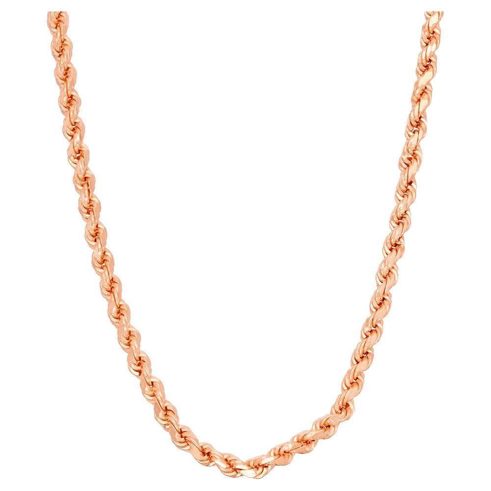 Photos - Pendant / Choker Necklace Tiara Rose Gold Over Silver 16" Rope Chain Necklace