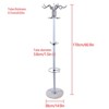 YIYIBYUS Freestanding Hat Coat Rack Metal Tube Frame and Polished Marble Base - 4 of 4