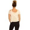 Aeropostale Womens Knot Back Cropped Basic T-Shirt, White, X-Large - 3 of 4