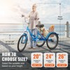 VEVOR Folding Adult Tricycle, 26-Inch Adult Folding Trikes, Carbon Steel 3 Wheel Cruiser Bike with Large Basket & Adjustable Seat - 3 of 4