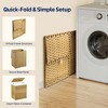 Greenstell Hand-woven, compartmentalized rattan laundry basket with 2 removable inner lining bags, lid, and handle, foldable - 2 of 4