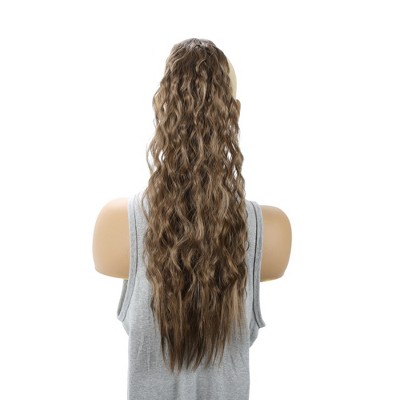 Unique Bargains Women's Corn Curly Ponytail Long Hair Hair Extensions High Temperature Fiber 22IN 1 Pc