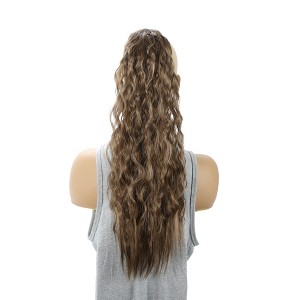 Unique Bargains Women's Corn Curly Ponytail Long Hair Hair Extensions High Temperature Fiber 22IN 1 Pc - 1 of 4