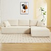 106" Modular Cloud Sectional Sofa - L-Shaped w/ Deep Seat & Corduroy Upholstery, No Assembly for Living Room/Bedroom - 3 of 4