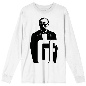 The Godfather He Sleeps With The Fishes Crew Neck Long Sleeve White Adult Tee - 1 of 4