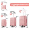 BEAFUP Luggage Set of 4(14/20/24/28), Hard Shell Lightweight TSA Lock Carry on Expandable Suitcase with Spinner Wheels for Men Women - 3 of 4