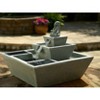 Smart Solar 11.61" Concrete Zen Elephant Solar Sculptural Fountain - 3 of 4