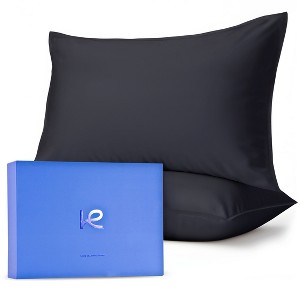 Kickoff 100% Bamboo Viscose Pillowcases Only, Hidden Zipper, Cooling Breathable, Bedding Pillow Covers for Hot Sleepers - 1 of 4