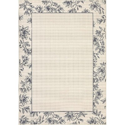 Washable Low Pile Runner Rug with Non-Slip Backing, Abstract Floral Machine Washable Kitchen Laundry Entryway Carpet