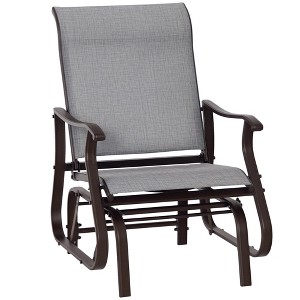 Outdoor Glider Chair, Gliders for Outside Patio with Steel Frame and Mesh Fabric for Backyard, Garden, and Porch - 1 of 4
