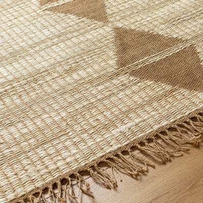 Handmade Khaki Woven Bohemian Rectangular Area Rug 2'3" x 3'9"