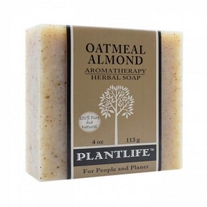 Plantlife Oatmeal Almond Bar Soap – Moisturizing, Soothing, Handcrafted, Plant-Based – Made in California, 4oz - 1 of 2