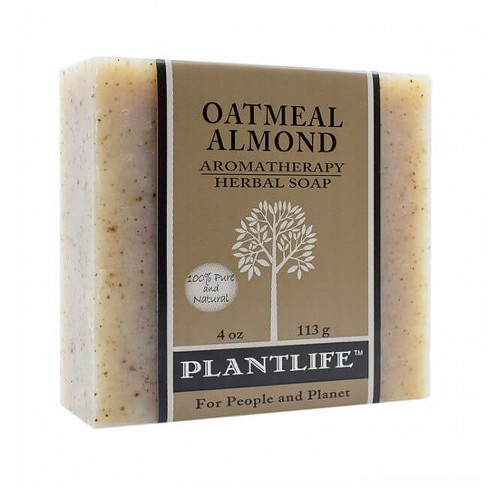 Plantlife Oatmeal Almond Bar Soap – Moisturizing, Soothing, Handcrafted, Plant-Based – Made in California, 4oz - image 1 of 2