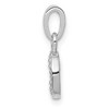Black Bow Jewelry The Chloe Mini Diamond Accent Initial O Pendant in 14k White Gold - 2 of 4