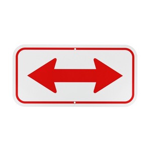 Unique Bargains Aluminum Reflective Outdoor Directional Arrow Sign 1 Pc - 1 of 4