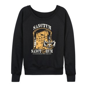 Women's - Marvel - Dr. Strange Sanctum Sanctorum Lightweight French Terry Wide Neck Long Sleeve Graphic Shirt - 1 of 4