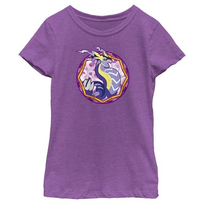 Girl's Pokemon Koraidon Circle T-shirt - Red - Medium : Target