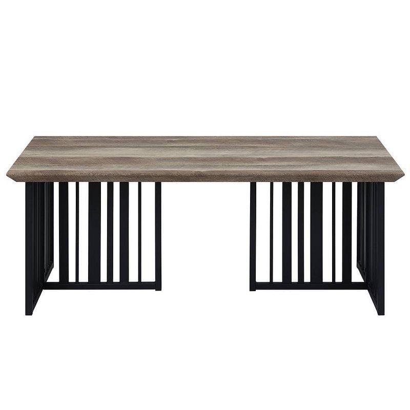 47&#34; Zudora Coffee Table Oak &#38; Sandy Black Finish - Acme Furniture, 5 of 7