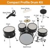 5 Piece Kids Drum Set, Junior Drum Kit with Bass Drum, Tom, Snare Drum, Hi-Hat, Cymbal and Drum Pedal - 3 of 4