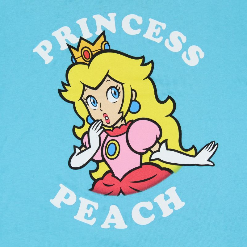 Nintendo Super Mario Boys' Princess Peach Graphic Print T-Shirt Kids, 2 of 4