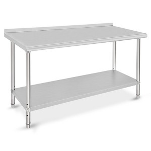 Stainless Steel Table,2-Tier Metal Prep Table, Commercial worktables & workstations for Versatile use in Home Kitchen - 1 of 4