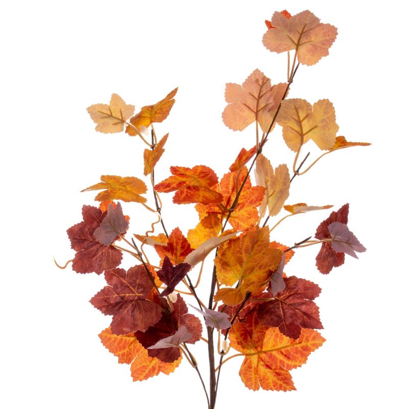 Vickerman 60" Artificial Orange Fall Maple Leaf Garland, 2 of 5