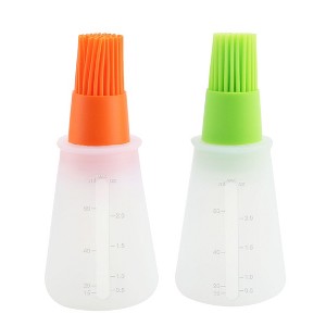 Unique Bargains Household Flexible Heat Resistant Non-stick Oil Bottle Brush Orange Green 2 Pcs - 1 of 4