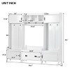 4-In-1 Particle Board Combination Hall Tree Entryway With Bench,Coat Rack And Shoe Storage,For Hallways,Living Room-Cuddlewood - 4 of 4