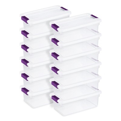 Sterilite ClearView Latch Box, Stackable Storage Organizer Bins for Home