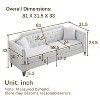 NicBex 81 Inch Chenille Pull Buckle Design 3-Seater Sofa with 2 Throw Pillows for Living Room,Apartment,Bedroom - 3 of 4
