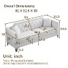 NicBex 81 Inch Chenille Pull Buckle Design 3-Seater Sofa with 2 Throw Pillows for Living Room,Apartment,Bedroom - image 3 of 4