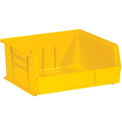 Box Partners Plastic Stack & Hang Bin Boxes 10 7/8" x 11" x 5" Yellow 6/Case BINP1111Y