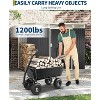 COZONY Poly Dump Cart, 600/1200 lbs Heavy Duty Garden Wagon, 10" No-Flat Tires, Quick Release, Adjustable Handle, Utility Yard Cart for Landscaping - 2 of 4