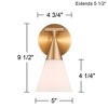Possini Euro Design Possini Euro Amie 9 1/2" High Warm Brass and Opal Glass Sconce - 4 of 4