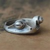 Vintage Silver Animal Open Ring, Adjustable Frog, Snake, Dragon, Cat Finger Ring for Women Men Fashion Party Jewelry - 2 of 4