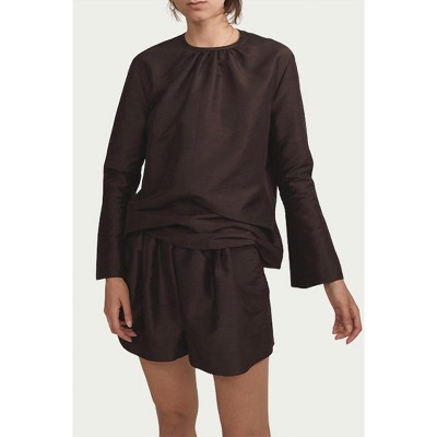 Women's BLANCHE SILK DUPION SHORTS - WORN