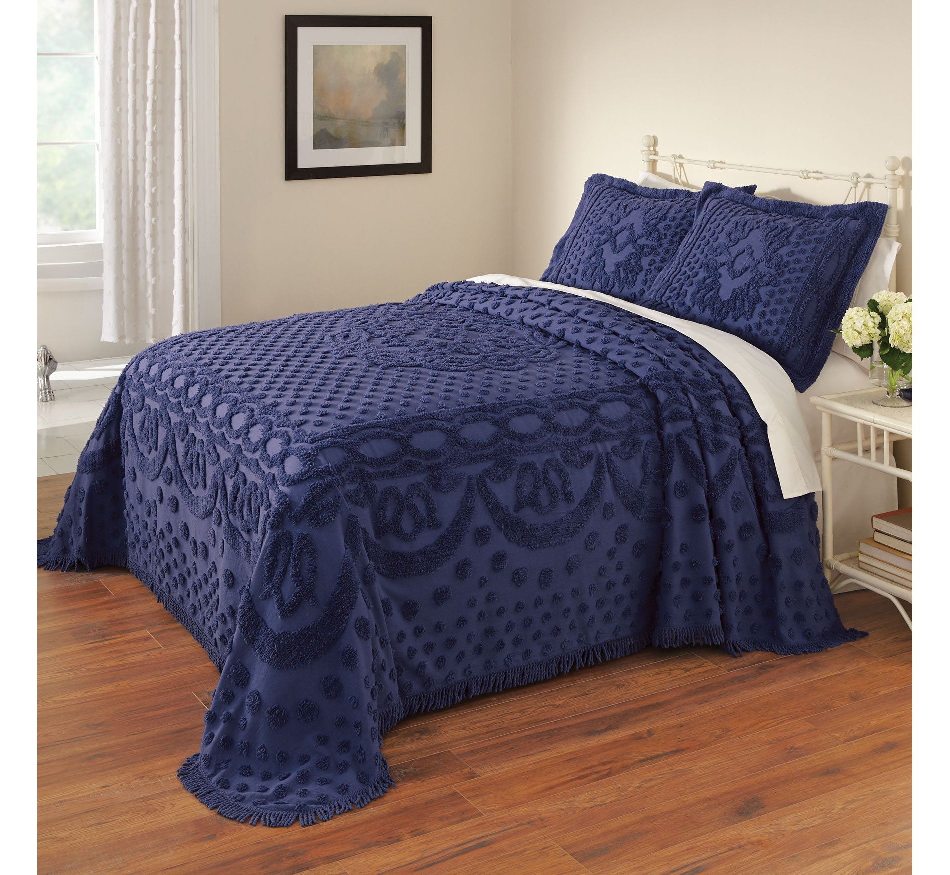 BrylaneHome 100% Cotton Georgia Chenille Bedspread