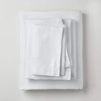 Full/Queen Heavyweight Linen Blend Comforter & Sham Set White - Casaluna™