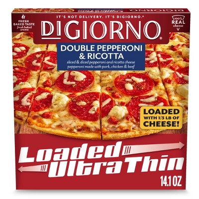 DiGiorno Loaded Thin Pepperoni Frozen Pizza - 14.1oz