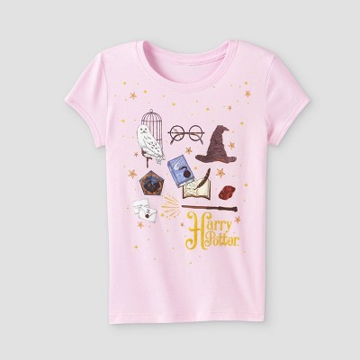 Persona hektar Gutter Girls' Harry Potter Icons Short Sleeve Shirt - Pink : Target