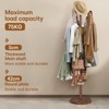 Bekrvio Solid Wood Freestanding Coat Rack with 12 Hooks and Sturdy Round Base,Heavy-Duty Hall Tree for Coats,Hats & Bags,Entryway Storage Stand - 3 of 4