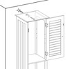 VASAGLE Bathroom Tall, Freestanding Storage Cabinet with Shutter Doors, Drawer, and Removable X-Shaped Stand,Scandinavian Style,White - 4 of 4