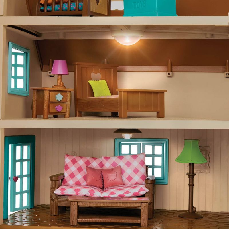 Li&#39;l Woodzeez Toy House with Accessories 127pc - Honeysuckle Hillside Cottage, 4 of 12