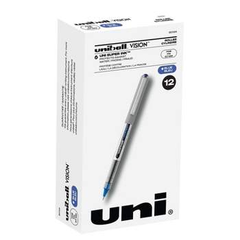 Uni Vision Rollerball Pen Fine Point Blue Ink Dozen (60134)